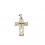 Croce in oro bianco e oro giallo k14 (code GP1887)